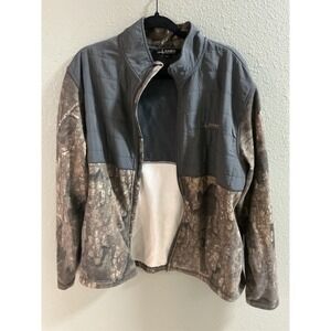 Habit Fleece Jacket Mens XL Camo Gray Excellent Outdoor Hunting Mixed Media